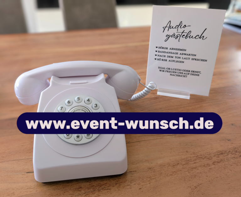 📞✨ Audio Gästebuch Telefon mieten – Hochzeit, Geburtstag, Firmenfeier