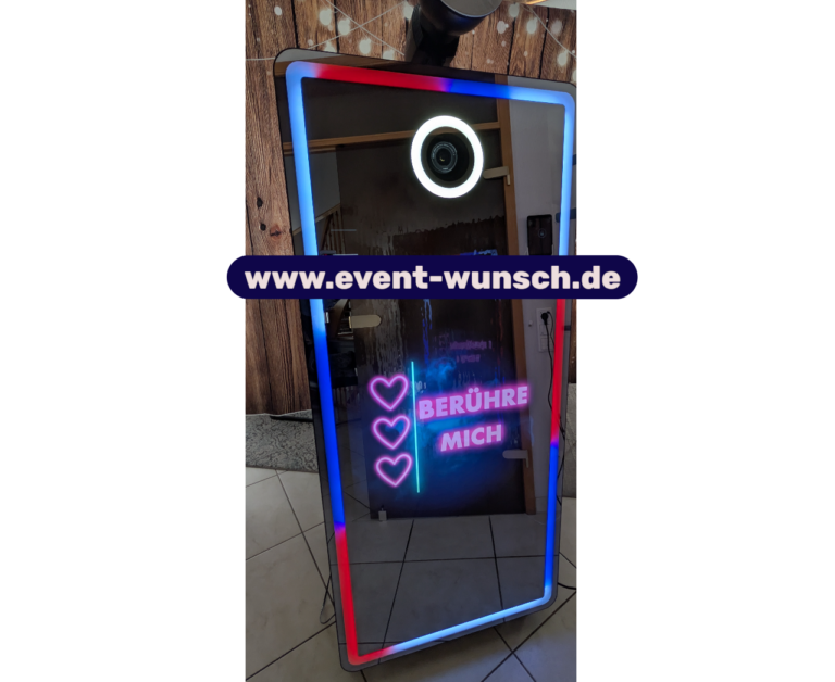 ✨⭐ Fotospiegel mieten + Sofortdrucker – Photobooth Hochzeit Geburtstag
